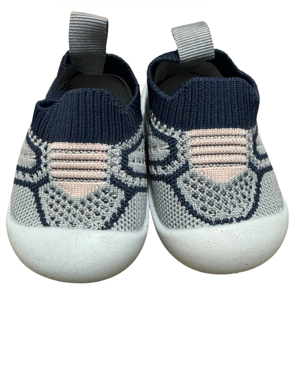 Boutique Mesh Blue & Pink Printed Sneakers 3-6 months